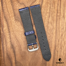 Load image into Gallery viewer, #687 21/18mm Blue Crocodile Belly Leather Watch Strap