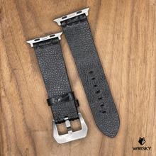 Load image into Gallery viewer, #1085 (Suitable for Apple Watch) Black Double Row Hornback Crocodile Leather Watch Strap