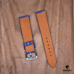 #1194 (Quick Release Springbar) 20/18mm Blue Stingray Leather Watch Strap