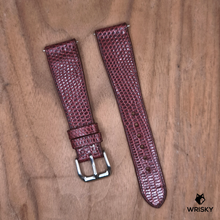 Load image into Gallery viewer, #1192 (Quick Release Springbar) 20/16mm Wine Red Lizard Leather Watch Strap
