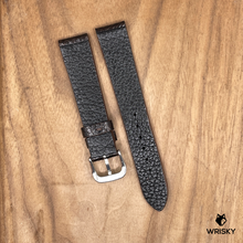 Load image into Gallery viewer, #1095 18/16mm Dark Brown Ostrich Leg Leather Watch Strap