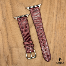 Load image into Gallery viewer, #1200 (Suitable for Apple Watch) Wine Red Lizard Leather Watch Strap