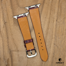 Load image into Gallery viewer, #1200 (Suitable for Apple Watch) Wine Red Lizard Leather Watch Strap