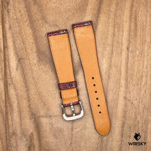 Load image into Gallery viewer, #1144 (Quick Release Springbar) 20/16mm Wine Red Lizard Leather Watch Strap