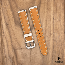 Load image into Gallery viewer, #1174 (Quick Release Springbar) 18/16mm Himalayan Crocodile Belly Leather Watch Strap with Cream Stitches