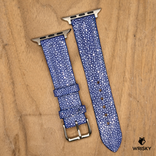Load image into Gallery viewer, #1201 (Suitable for Apple Watch) Blue Stingray Leather Watch Strap