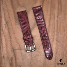 Load image into Gallery viewer, #1180 (Quick Release Spring Bar) 19/16mm Wine Red Lizard Leather