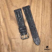 Load image into Gallery viewer, #1146 (Quick Release Springbar) 20/18mm Black Stingray Leather Watch Strap