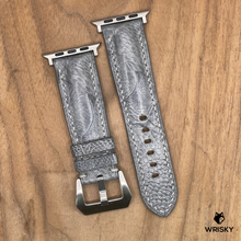 Load image into Gallery viewer, #1131 (Suitable for Apple Watch) Grey Ostrich Leg Leather Watch Strap with Grey Stitches