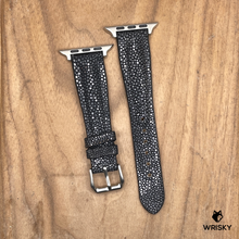 Load image into Gallery viewer, #1150 (Suitable for Apple Watch) Black Stingray Leather Watch Strap