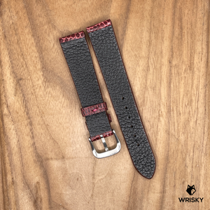 #1094 18/16mm Wine Red Lizard Leather Watch Strap