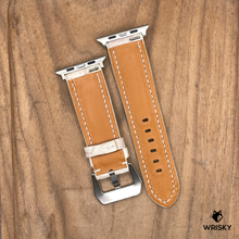 Load image into Gallery viewer, #1156 (Suitable for Apple Watch) Himalayan Crocodile Belly Leather Watch Strap with Cream Stitches