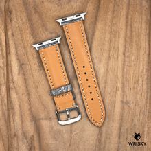 Load image into Gallery viewer, #1157 (Suitable for Apple Watch) Grey Ostrich Leg Leather Watch Strap with Grey Stitches