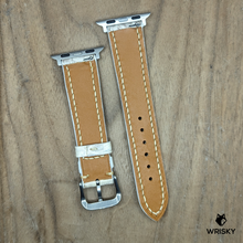 Load image into Gallery viewer, #1227 (Suitable for Apple Watch) Himalayan Crocodile Belly Leather Watch Strap with Cream Stitches
