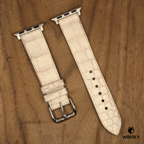 #1229 (Suitable for Apple Watch) Himalayan Crocodile Belly Leather Watch Strap