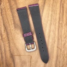 Load image into Gallery viewer, #936 20/16mm Mulberry Purple Ostrich Leg Leather Watch Strap