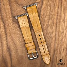 Load image into Gallery viewer, #682 (Suitable for Apple Watch) Caramel Brown Crocodile Leather Watch Strap