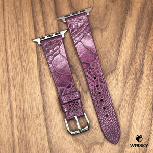 #941 (Suitable for Apple Watch) Mulberry Purple Ostrich Leg Leather Watch Strap