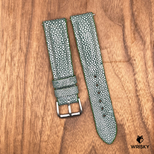 Load image into Gallery viewer, #823 (Quick Release Spring Bar) 20/18mm Green Stingray Leather Watch Strap