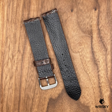 Load image into Gallery viewer, #715 (Quick Release Spring Bar) 20/18mm Dark Brown Hornback Crocodile Leather Watch Strap