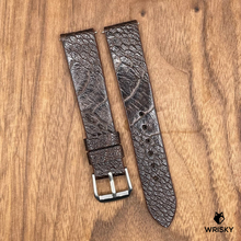 Load image into Gallery viewer, #795 (Quick Release Spring Bar) 18/16mm Dark Brown Ostrich Leg Leather Watch Strap