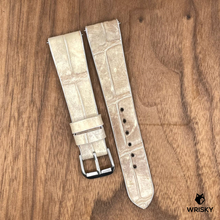Load image into Gallery viewer, #765 (Quick Release Spring Bar) 20/16mm Himalayan Crocodile Belly Leather Watch Strap