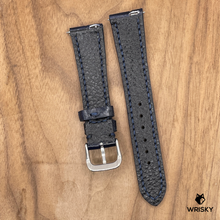 Load image into Gallery viewer, #1030 (Quick Release Springbar) 20/16mm Dark Blue Crocodile Leather Watch Strap with Dark Blue Stitches