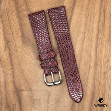 Load image into Gallery viewer, #1032 (Quick Release Springbar) 20/16mm Wine Red Lizard Leather Strap