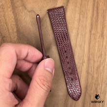 Load image into Gallery viewer, #1032 (Quick Release Springbar) 20/16mm Wine Red Lizard Leather Strap