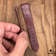 Load image into Gallery viewer, #796 (Quick Release Spring Bar) 18/16mm Wine Red Lizard Leather Watch Strap