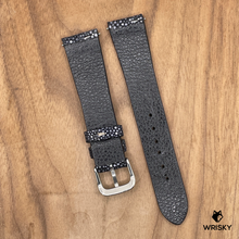 Load image into Gallery viewer, #1033 (Quick Release Springbar) 20/16mm Black Stingray Leather Watch Strap
