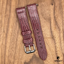 Load image into Gallery viewer, #796 (Quick Release Spring Bar) 18/16mm Wine Red Lizard Leather Watch Strap