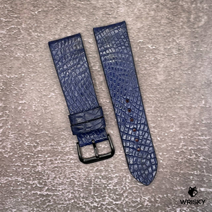 #570 22/20mm Deep Sea Blue Crocodile Leather Watch Strap