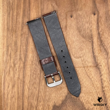 Load image into Gallery viewer, #794 (Quick Release Spring Bar) 18/16mm Dark Brown Crocodile Belly Leather Watch Strap
