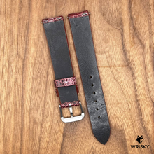 Load image into Gallery viewer, #824 (Quick Release Spring Bar) 18/16mm Wine Red Lizard Watch Strap
