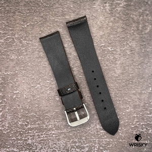 #597 19/16mm Brown Ostrich Leg Leather Watch Strap