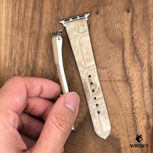 Load image into Gallery viewer, #789 (Suitable for Apple Watch) Himalayan Crocodile Belly Leather Watch Strap