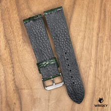 Load image into Gallery viewer, #1003 (Quick Release Spring Bar) 22/20mm Dark Green Hornback Crocodile Leather Watch Strap