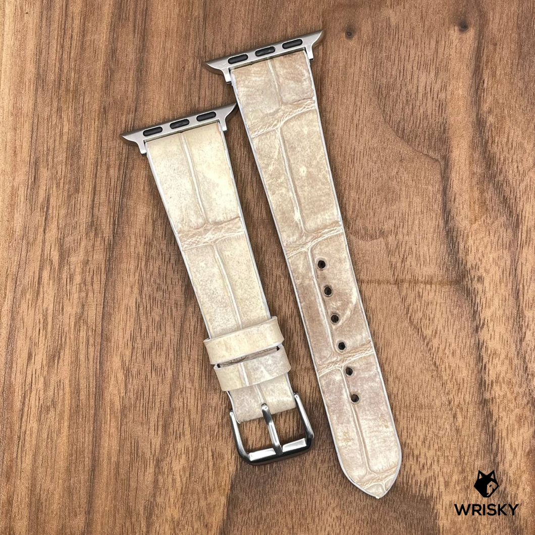 #789 (Suitable for Apple Watch) Himalayan Crocodile Belly Leather Watch Strap
