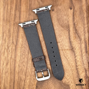 #790 (Suitable for Apple Watch) Brown Stingray Leather Watch Strap