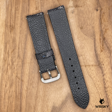 Load image into Gallery viewer, #955 (Quick Release Spring Bar) 20/18mm Black Stingray Leather Watch Strap