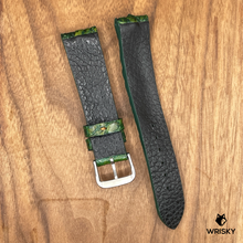 Load image into Gallery viewer, #871 20/18 Green Hornback Crocodile Leather Watch Strap