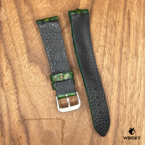 #871 20/18 Green Hornback Crocodile Leather Watch Strap