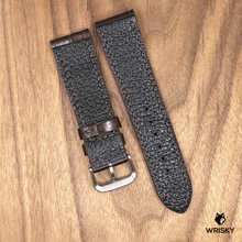 Load image into Gallery viewer, #980 22/20mm Dark Brown Crocodile Belly Leather Watch Strap with Dark Brown Stitches