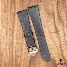 Load image into Gallery viewer, #831 (Quick Release Spring Bar) 20/16mm Black Ostrich Leg Leather Watch Strap