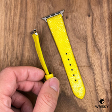 Load image into Gallery viewer, #783 (Suitable for Apple Watch )Yellow Stingray Leather Watch Strap