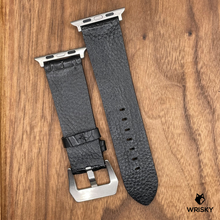 Load image into Gallery viewer, #697 (Suitable for Apple Watch) Black Double Row Hornback Crocodile Leather Watch Strap