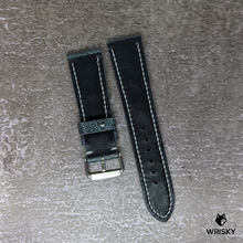 Load image into Gallery viewer, #456 22/20mm Grey Ostrich Leg Leather Watch Strap with Grey Stitch