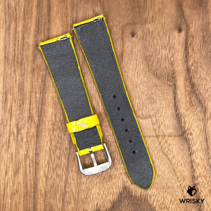 #772 (Quick Release Spring Bar) 20/16mm Yellow Stingray Leather Watch Strap