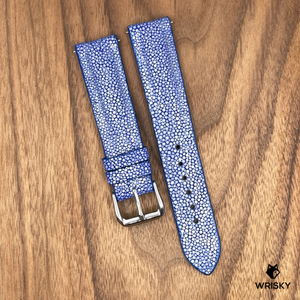 #922 (Quick Release Spring Bar) 20/18mm Blue Stingray Leather Watch Strap